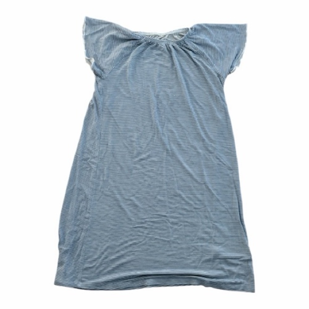 Plain Jane Flutter Sleeve Striped Nightgown